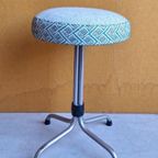 Retro Vintage Brabantia Kruk, Nieuwe Stoffering, Krukje thumbnail 13