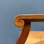 Set Van Twee Hollandse Eikenhouten Armstoelen Met Biezen Zitting thumbnail 27