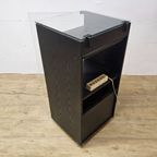 Vintage Vinylkast / Platenspeler Meubel (jaren 80) Hout,glas (80s) Lp Opberg Kast /vinyl Cabinet thumbnail 10