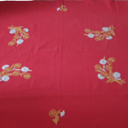 Rechthoekig Warm Rood Vintage Tafelkleed Geborduurde Bloemen thumbnail 4