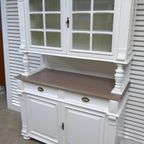 Prachtige Witte Landelijke Vitrine Buffetkast thumbnail 11