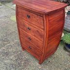 Unieke Teakhouten Ladenkast, Apothekerskast, Halkast thumbnail 3