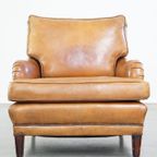 Unieke En Zeer Comfortabele Schapenleren Design Fauteuil/ Armchair Met Een Diepe Zit thumbnail 3