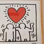 Keith Haring A Heart In Love Print In Lijst thumbnail 3