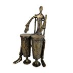 Verbronsd- Man Met Congo Drums - Beeld - 3E Kwart 20E Eeuw thumbnail 2