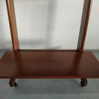 Vintage Houten Plantentafel Trolley Op Wieltjes (Twee Laags) thumbnail 6