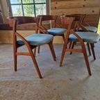 4 Deense Teak Eetkamerstoelen Van Dyrlund thumbnail 9