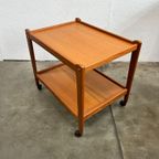 Vintage Deense Trolley / Bijzetmeubel, Teak, Brdr Furbo, 1960's thumbnail 6