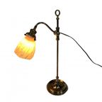 Franse Bureaulamp Met Glazen Kap, Verstelbaar, Jaren 30 thumbnail 3