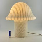 1 Of 3 Large White Crystal Glass Zebra Striped Peill And Putzler Mushroom Table Lamp Xl 1970 thumbnail 4