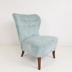 Vintage Artifort Theo Ruth Cocktail Fauteuil | Blauwe Rib thumbnail 2