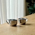 Set Of 6 Vintage Stainless Steel Italian Espresso Cups thumbnail 6