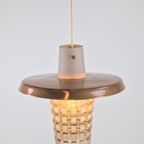 Vintage Glazen Hanglamp Koper Glas Mid Century ‘60 Denmark thumbnail 4