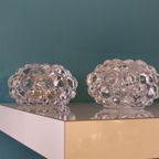 Set Vintage Orrefors Kristiallen Waxine Waxinehouders Glas Kristal Kandelaar thumbnail 3
