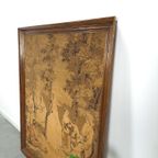 Vintage Doek Schilderij Met Houten Lijst, Wanddecoratie thumbnail 12