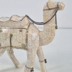 Vintage Kameel Beeldje Sculptuur Mozaïek Been ‘70 Handmade thumbnail 4