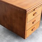 Art Deco Bureau | Desk | Eiken | Jaren 40 thumbnail 10