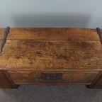 Zeer Grote 16e Eeuwse Primitieve Eikenhouten Kist/ Salontafel/ Dressoir thumbnail 7