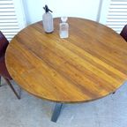 Prachtige Ronde Vintage Retro Eettafel 150 Cm thumbnail 13