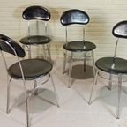 Set Van 4 Vintage Postmodern Italiaans Eetkamerstoelen thumbnail 5