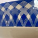 Brocante Schaal, Sarreguemines,frans Blauw WIT Aardewerk- Reliving thumbnail 3