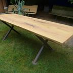 Prachtige Grote Boomstam Tuinset : Tuintafel En Bank 220 Cm thumbnail 11