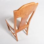 Pair Unique Burl Wood Chairs / Eetkamerstoel / Stoel From Nordiska Kompaniet thumbnail 8