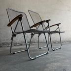 2 Vintage Aluminium Wirefolding Chairs thumbnail 12