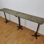 Industriële Sidetable, Muurtafel, Wandconsole Metalen Poten thumbnail 9