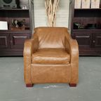 Crawley Classic Chesterfield Fauteuil – Vintage Bruin, Leer thumbnail 5