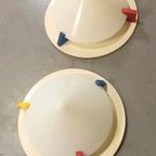 2 Vintage Ikea Memphis Milano Plafondlampen Wandlampen, Set thumbnail 11
