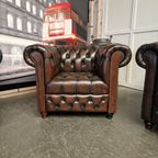 Brighton Fauteuil Classic Chesterfield – Knopenzit – Antiek Bruin thumbnail 2