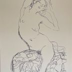 Gustav Klimt (1862-1918), Seated Nude, 1914-16, Published In Italy thumbnail 4