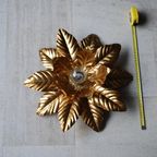 Vintage Plafondlamp Met Gouden Bladeren Kullmann Lampen thumbnail 8