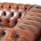 Leuke Set Van 2 Bruine Rundleren Chesterfield Fauteuils Met Een Geweldige Uitstraling thumbnail 13