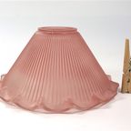 Vintage Glazen Lampenkap Ribbels Roze thumbnail 5