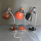 Vintage Stilux Milano Bureaulamp Oranjebruin Made In Italy thumbnail 12