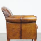 Stoere, Mooie En Comfortabele Rundleren Fauteuil/Armchair Met Diepe Warme Kleuren Een Prachtig Pa thumbnail 4