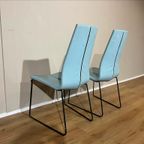 2X Montis Ivy Eetkamerstoelen - Blauw - Leder - Design thumbnail 7