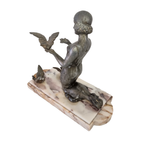Art Deco Beeld Met Lady Diana thumbnail 3