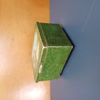 Antiek Groen Blikje Met Theekoepel thumbnail 3