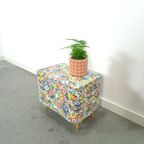 Klepbankje Met Bloemenprint, Vintage Bloemen Bankje thumbnail 5