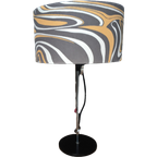 Table Lamp With Grey And Pink Shade, Shade Adjustable In Height thumbnail 2