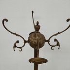 Messing Rococo Staande Kapstok Hollywood Regency Hall Tree 5 thumbnail 12