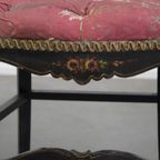 Set Van 4 Unieke En Sierlijke Antieke Franse Napoleon 3 Stoeltjes Ingelegd Met Parelmoer thumbnail 12
