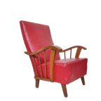 Nb20 – Fauteuil Jaren 50 – Rood Skai thumbnail 4