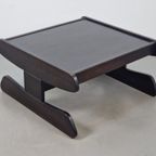 Vintage Wengé Salontafel Brutalist Postmodern ‘70 Hout Tafel thumbnail 7