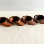 Set Van 4 Vintage Palissander Servetringen | Kerst thumbnail 4