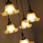 Vintage Gouden Cascadelamp, Hanglamp - Amberkleurig, Jaren '70 | 01362 thumbnail 4