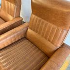 Set Van 2 Vintage Eenzitten / Fauteuils Op Chromen Stervoet thumbnail 12